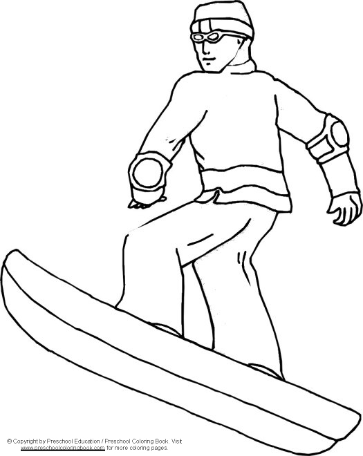 90 Snowboarding Coloring Pages Printable 62