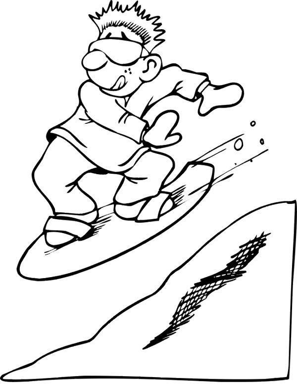 90 Snowboarding Coloring Pages Printable 63