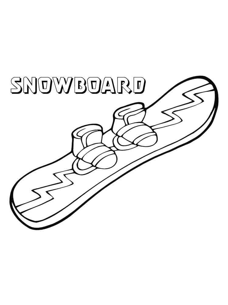 90 Snowboarding Coloring Pages Printable 64