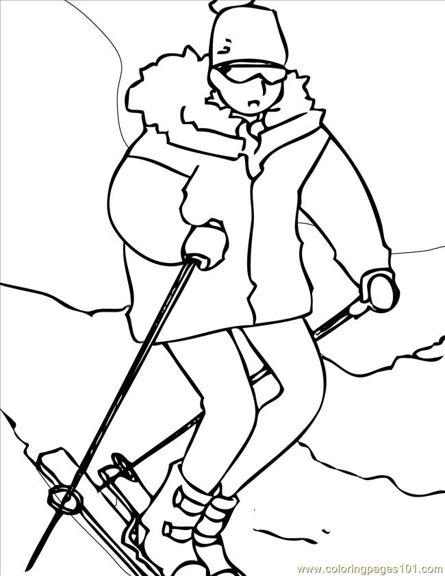 90 Snowboarding Coloring Pages Printable 7