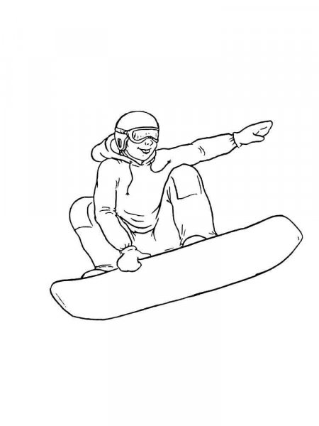 90 Snowboarding Coloring Pages Printable 76