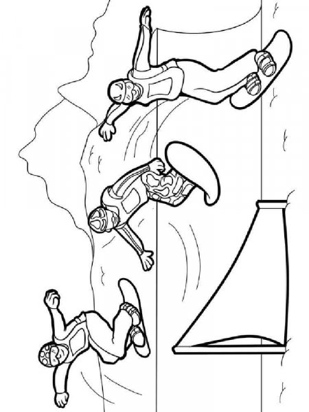 90 Snowboarding Coloring Pages Printable 77