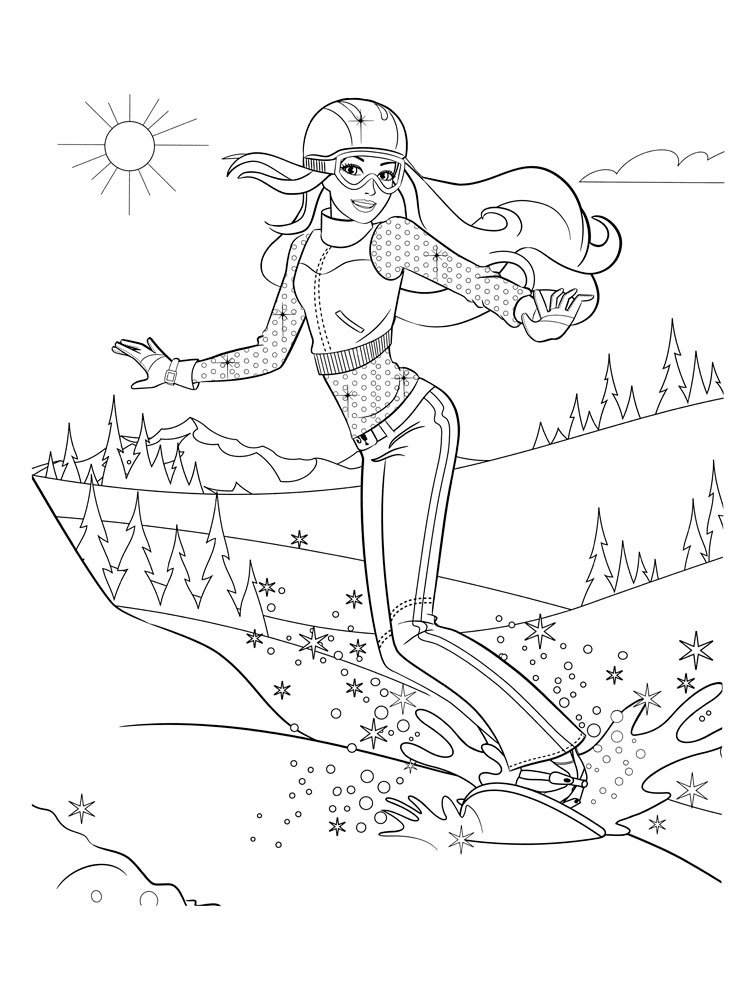 90 Snowboarding Coloring Pages Printable 79