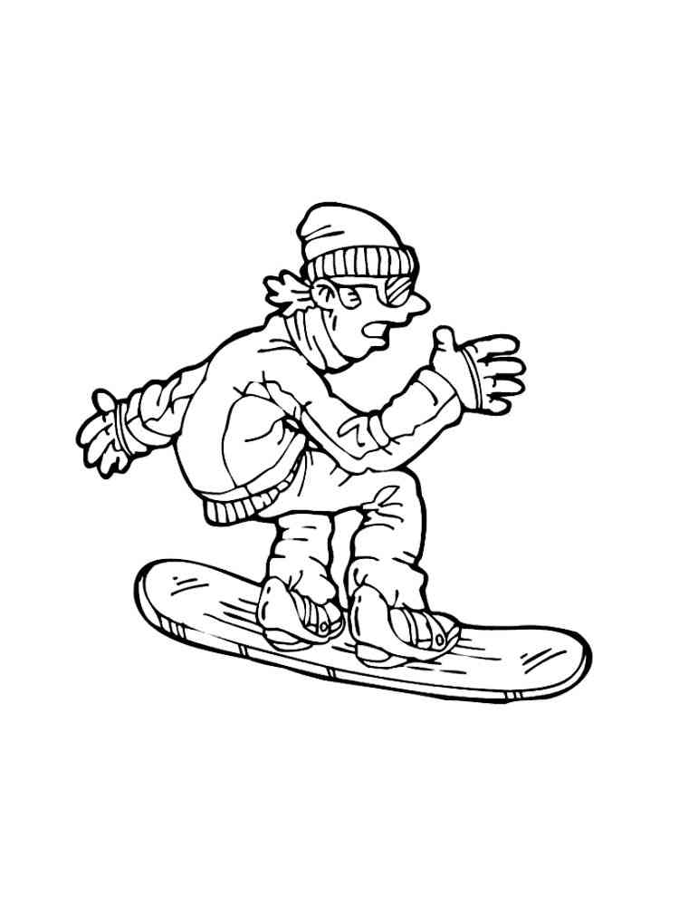 90 Snowboarding Coloring Pages Printable 80