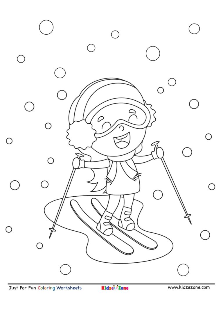 90 Snowboarding Coloring Pages Printable 85