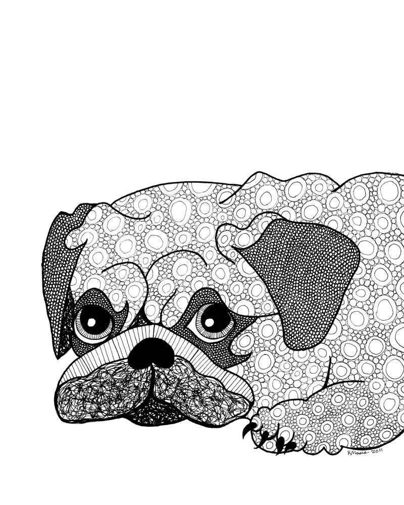 94 Cute Pug Coloring Pages Printable 23