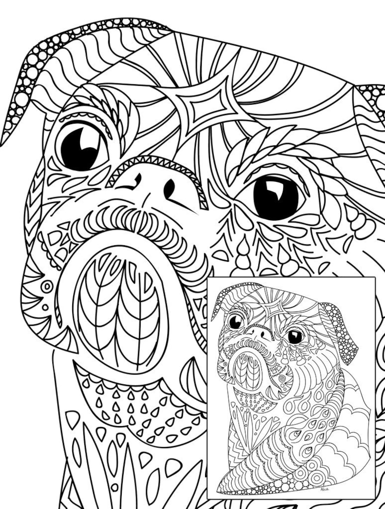 94 Cute Pug Coloring Pages Printable 24