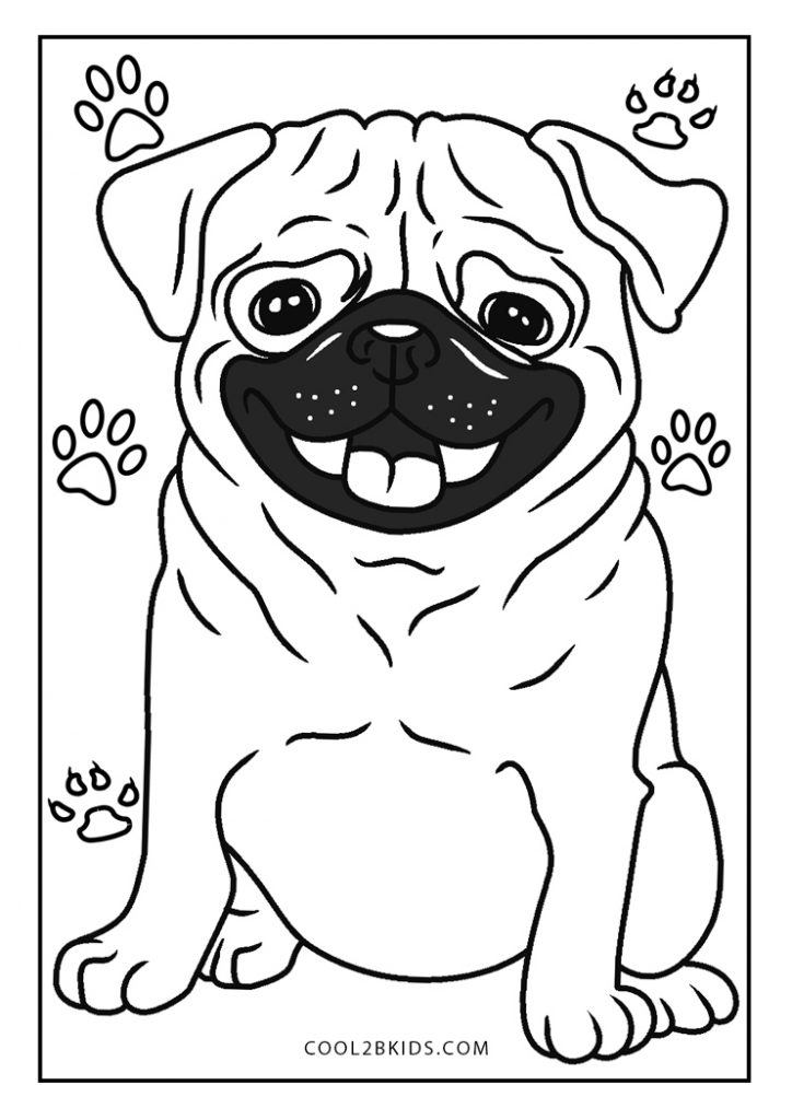 94 Cute Pug Coloring Pages Printable 27