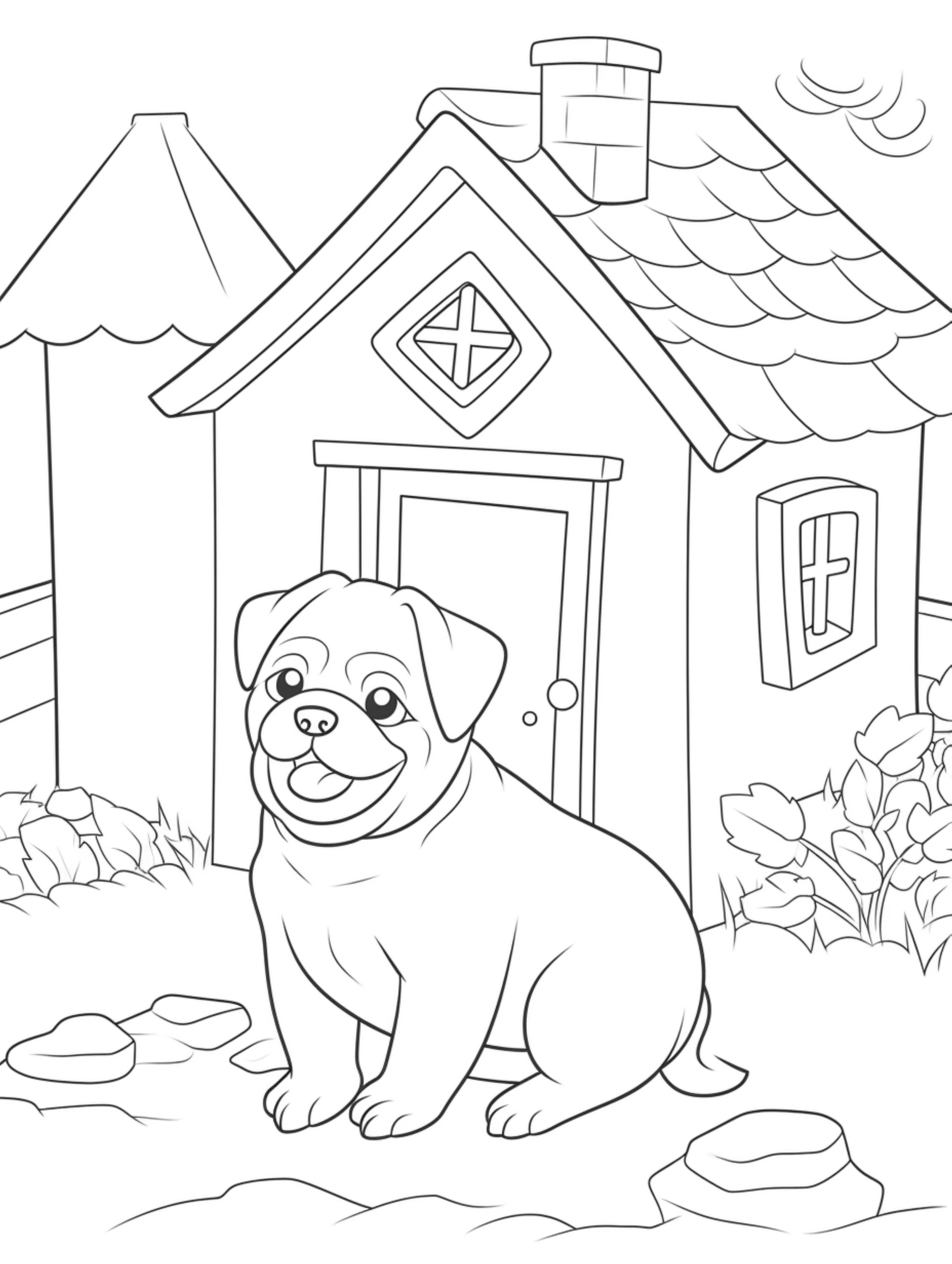 94 Cute Pug Coloring Pages Printable 36