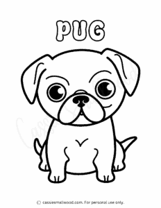 94 Cute Pug Coloring Pages Printable 39