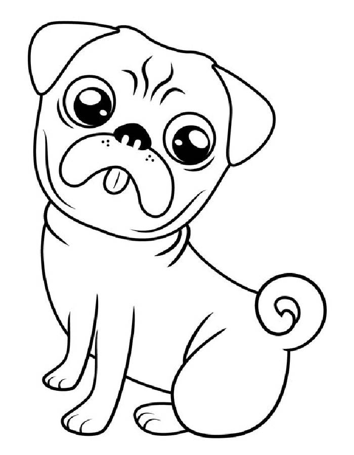 94 Cute Pug Coloring Pages Printable 46