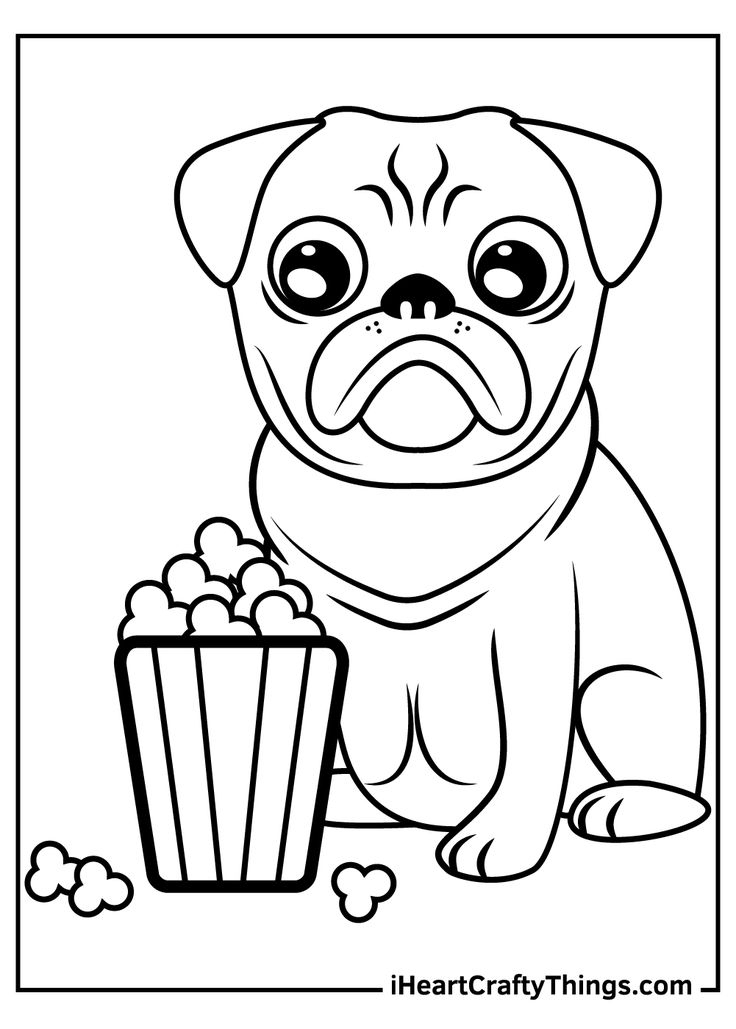 94 Cute Pug Coloring Pages Printable 47