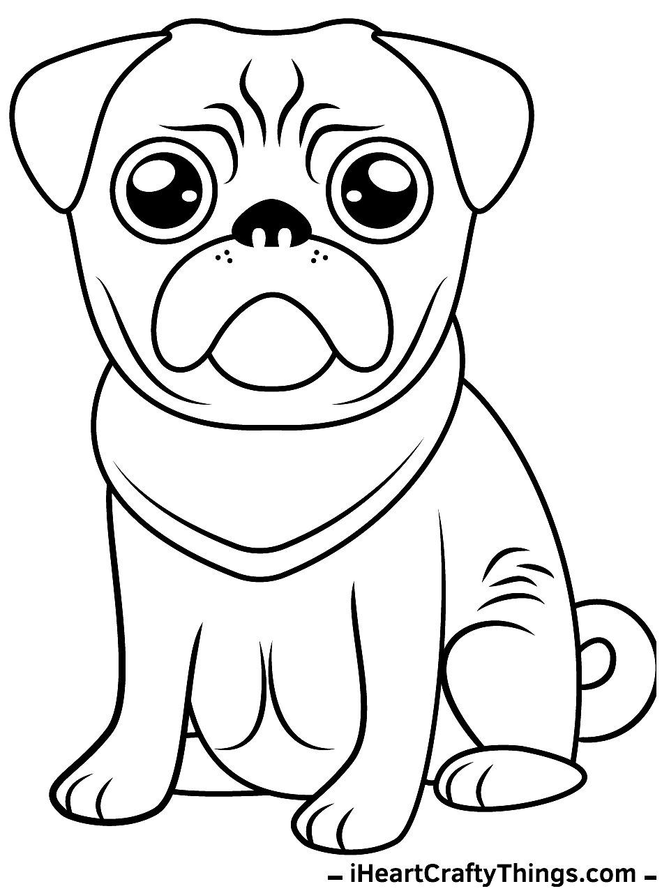 94 Cute Pug Coloring Pages Printable 50