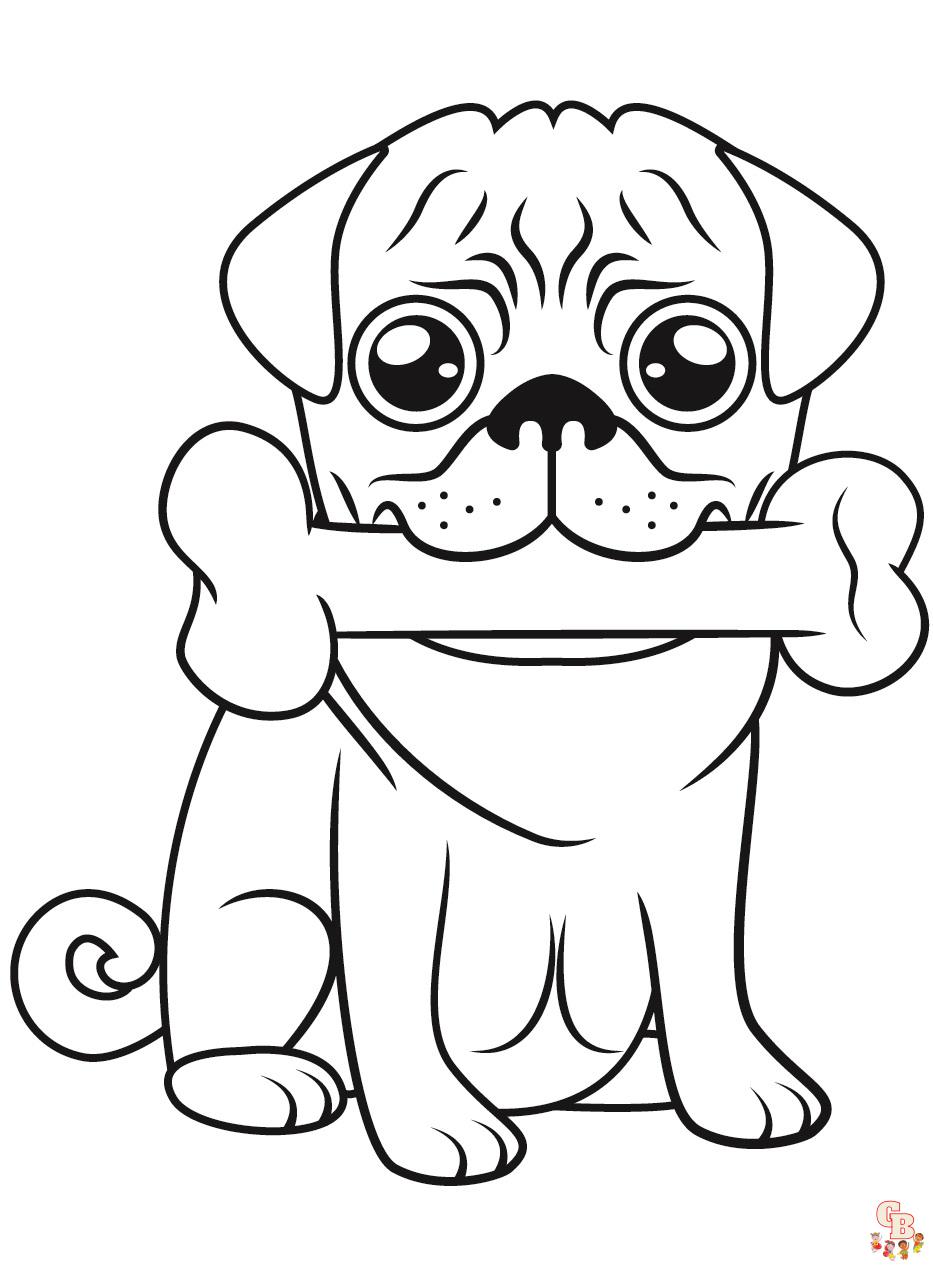 94 Cute Pug Coloring Pages Printable 51