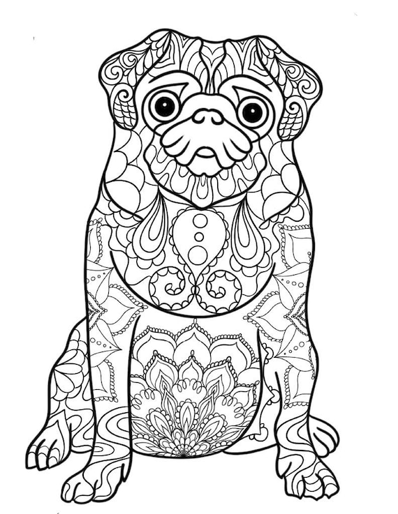 94 Cute Pug Coloring Pages Printable 55