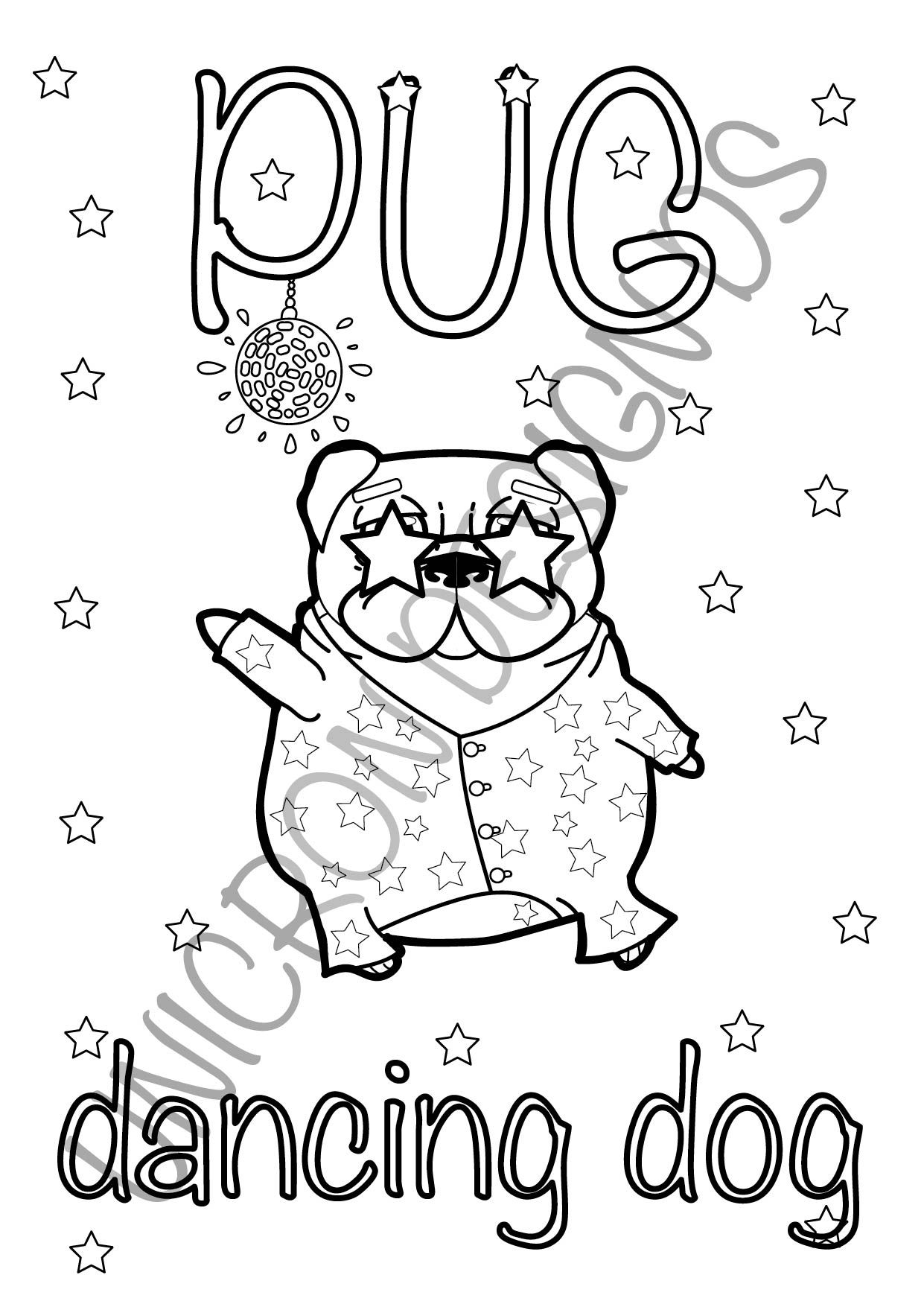 94 Cute Pug Coloring Pages Printable 56