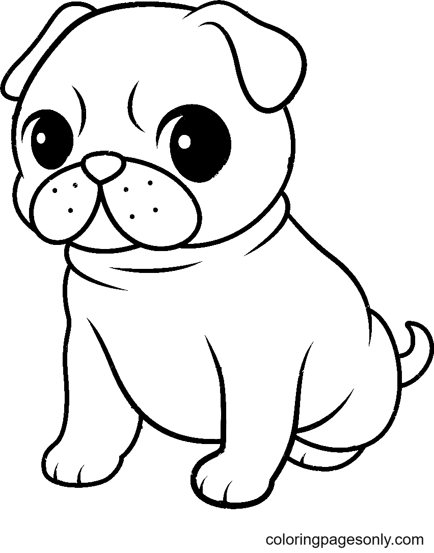 94 Cute Pug Coloring Pages Printable 60