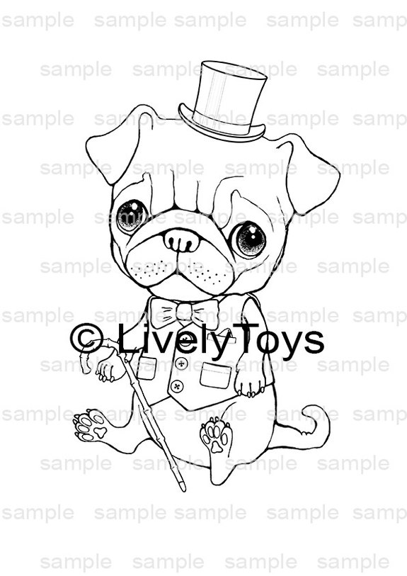 94 Cute Pug Coloring Pages Printable 66