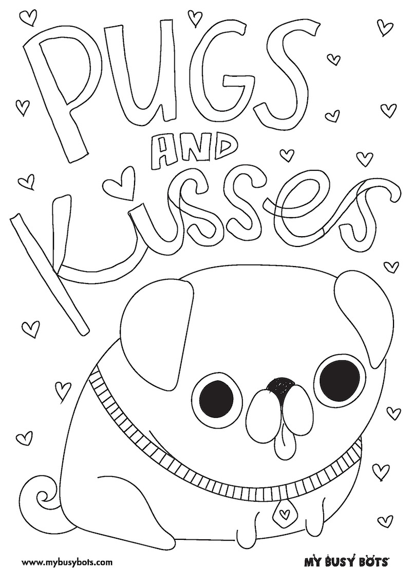 94 Cute Pug Coloring Pages Printable 72