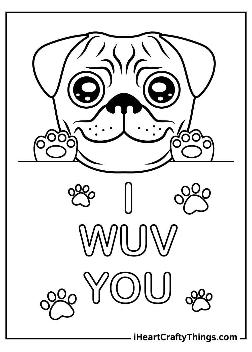 94 Cute Pug Coloring Pages Printable 77