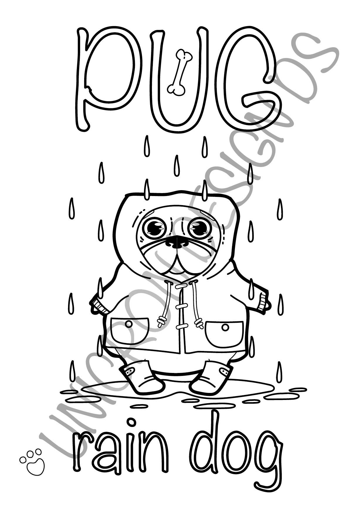 94 Cute Pug Coloring Pages Printable 78