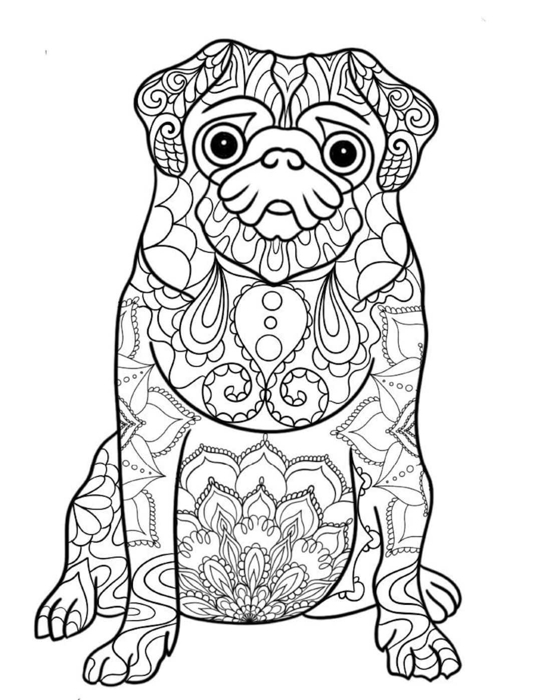 94 Cute Pug Coloring Pages Printable 84