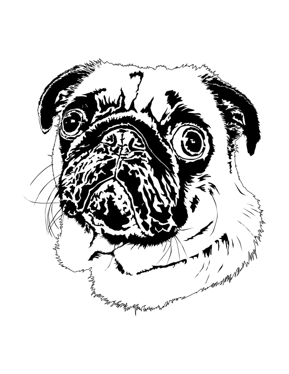 94 Cute Pug Coloring Pages Printable 86