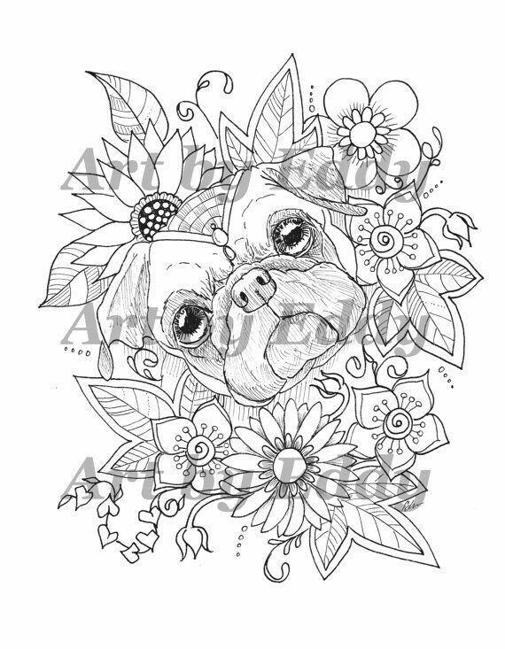 94 Cute Pug Coloring Pages Printable 88