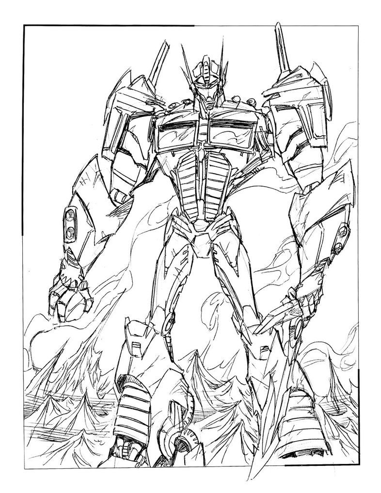 95 Optimus Prime Coloring Pages Printable 10