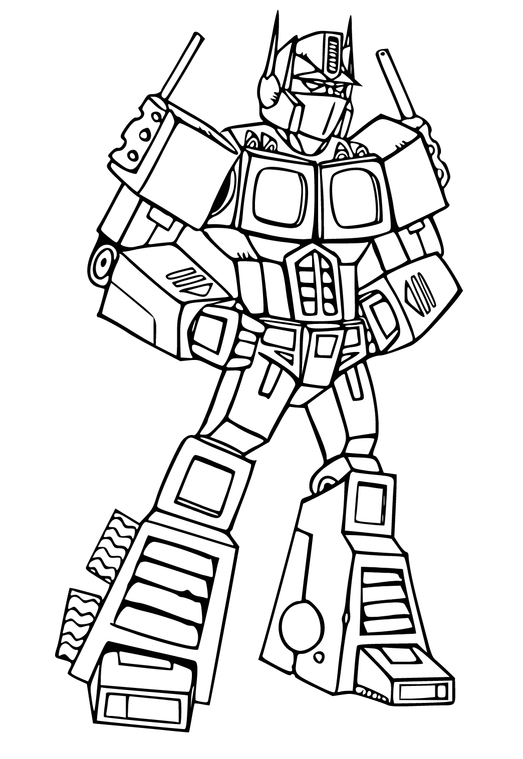 95 Optimus Prime Coloring Pages Printable 15