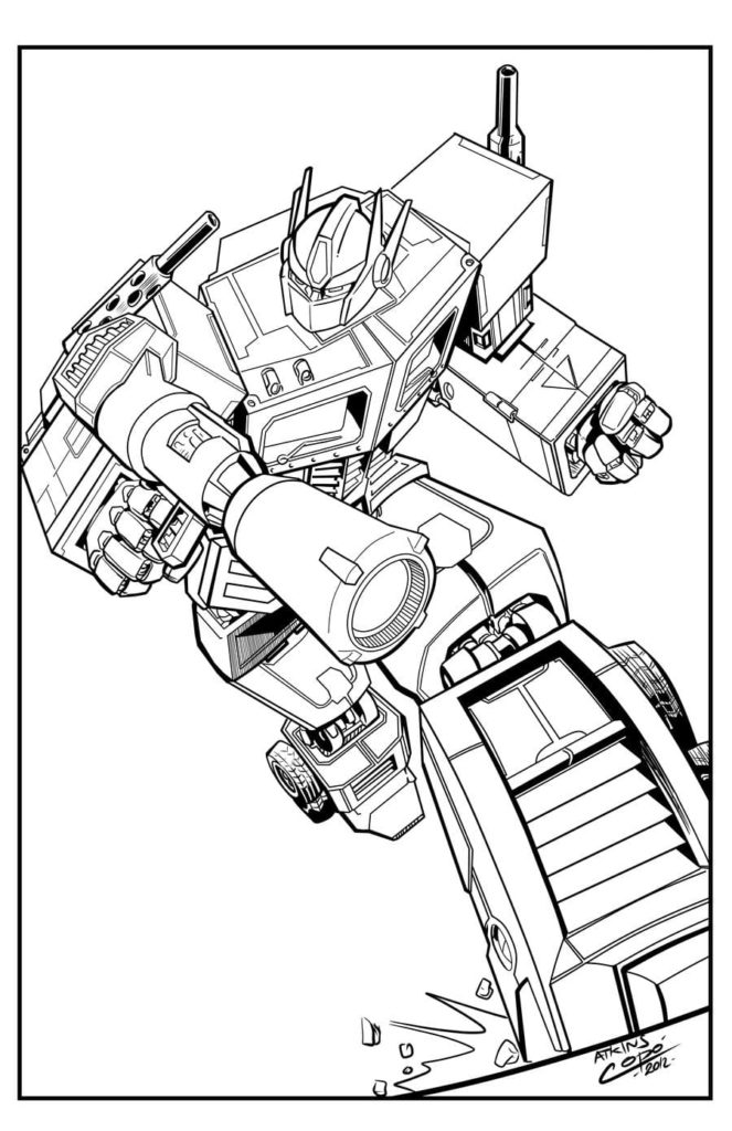 95 Optimus Prime Coloring Pages Printable 16