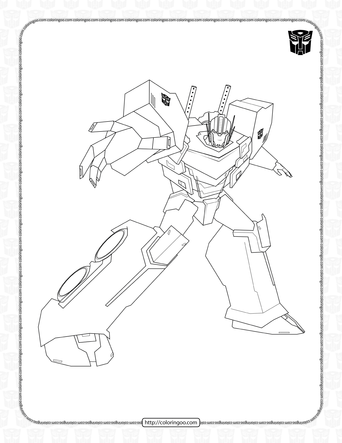 95 Optimus Prime Coloring Pages Printable 20