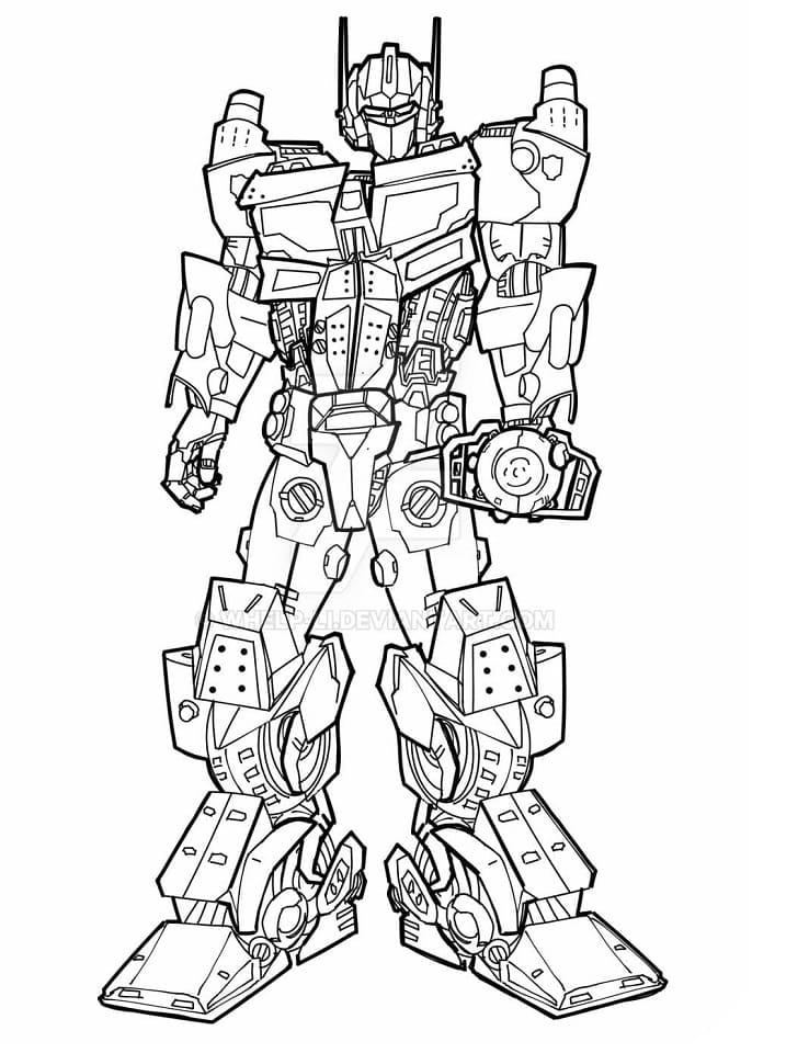 95 Optimus Prime Coloring Pages Printable 4