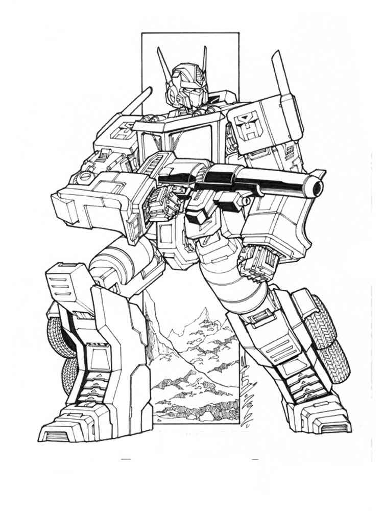 95 Optimus Prime Coloring Pages Printable 40