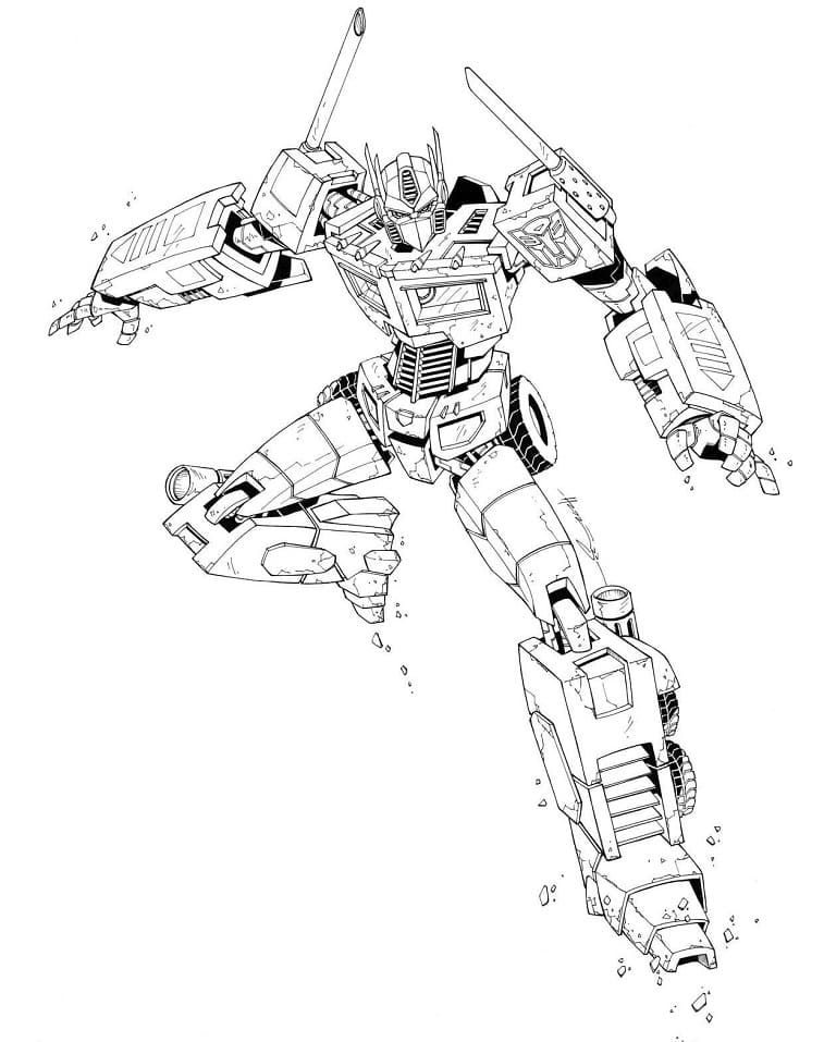 95 Optimus Prime Coloring Pages Printable 69