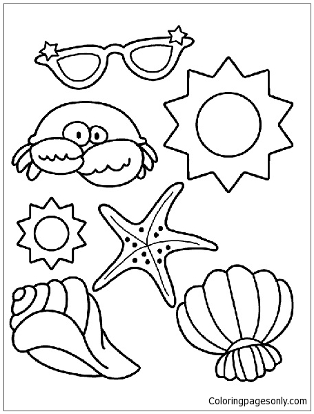 Beach Coloring Pages Printable Sunshine 13