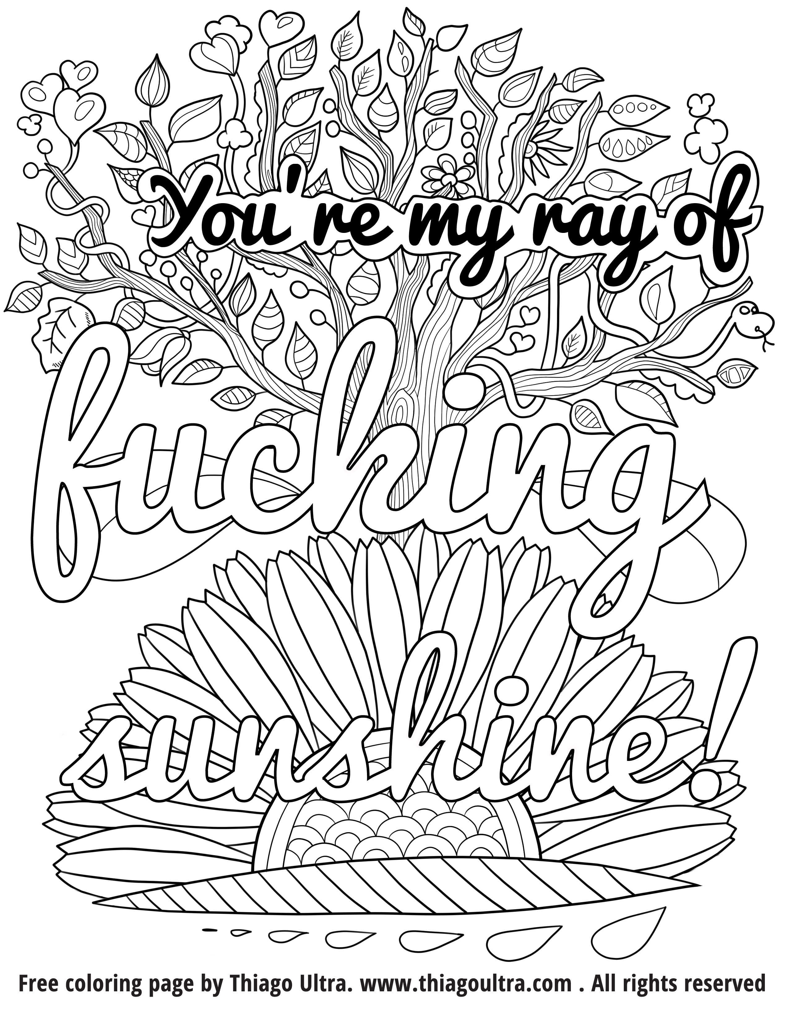 Beach Coloring Pages Printable Sunshine 17