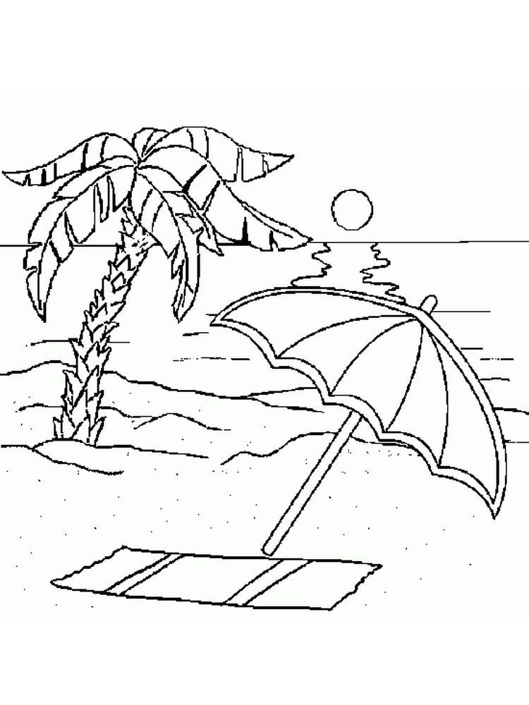 Beach Coloring Pages Printable Sunshine 21