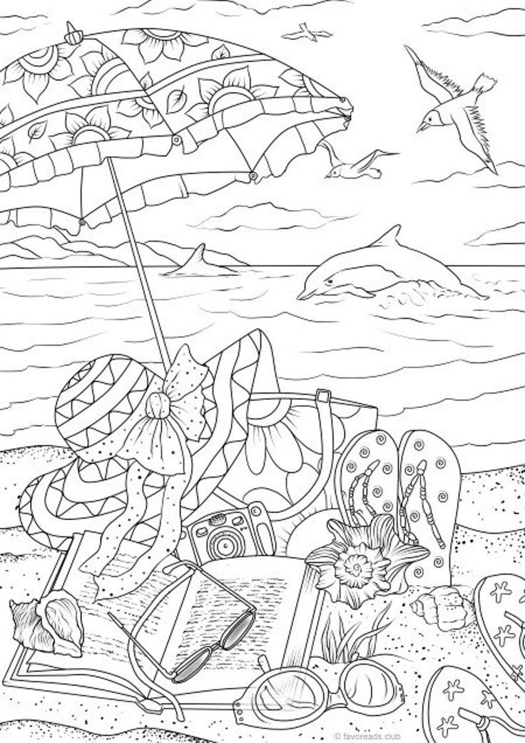 Beach Coloring Pages Printable Sunshine 22