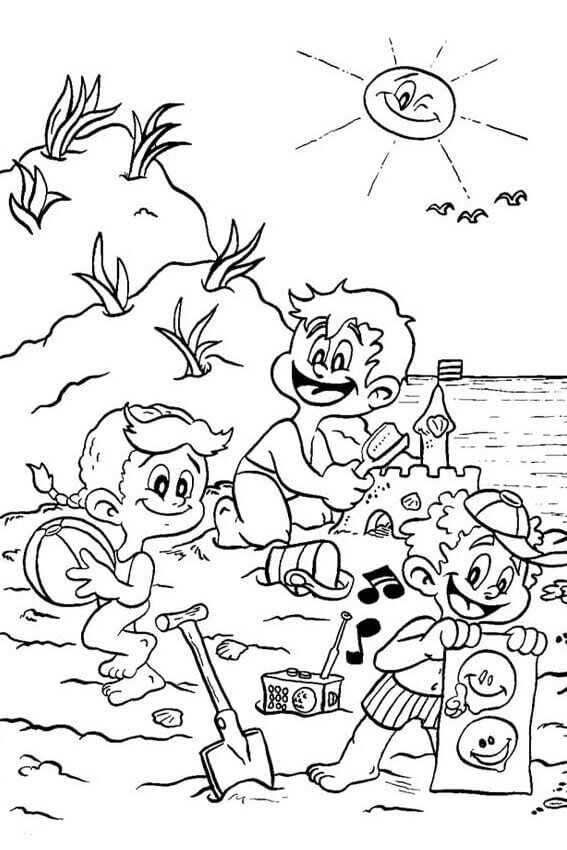 Beach Coloring Pages Printable Sunshine 23