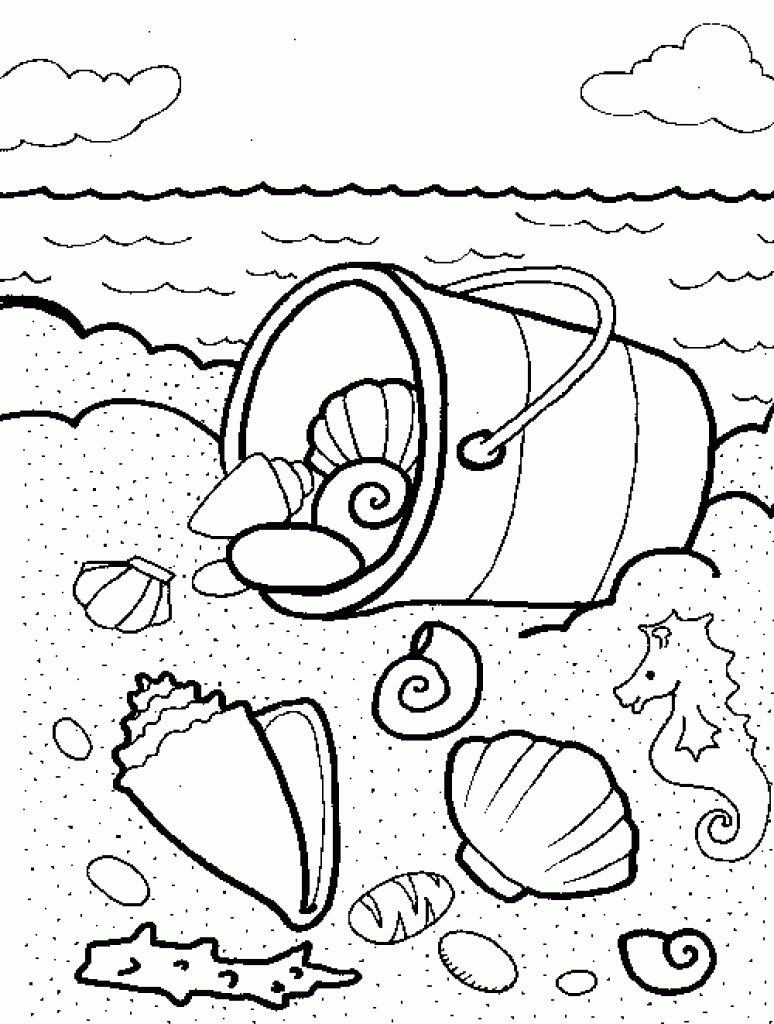 Beach Coloring Pages Printable Sunshine 27