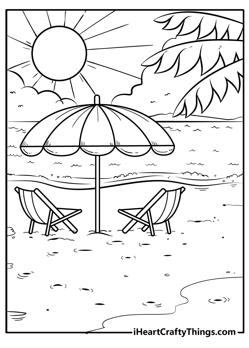 Beach Coloring Pages Printable Sunshine 29