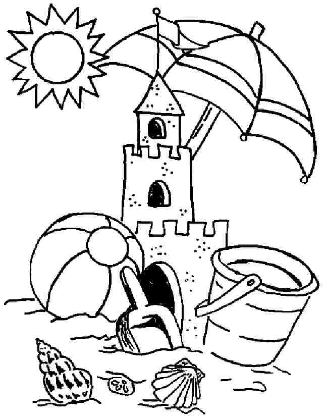 Beach Coloring Pages Printable Sunshine 31