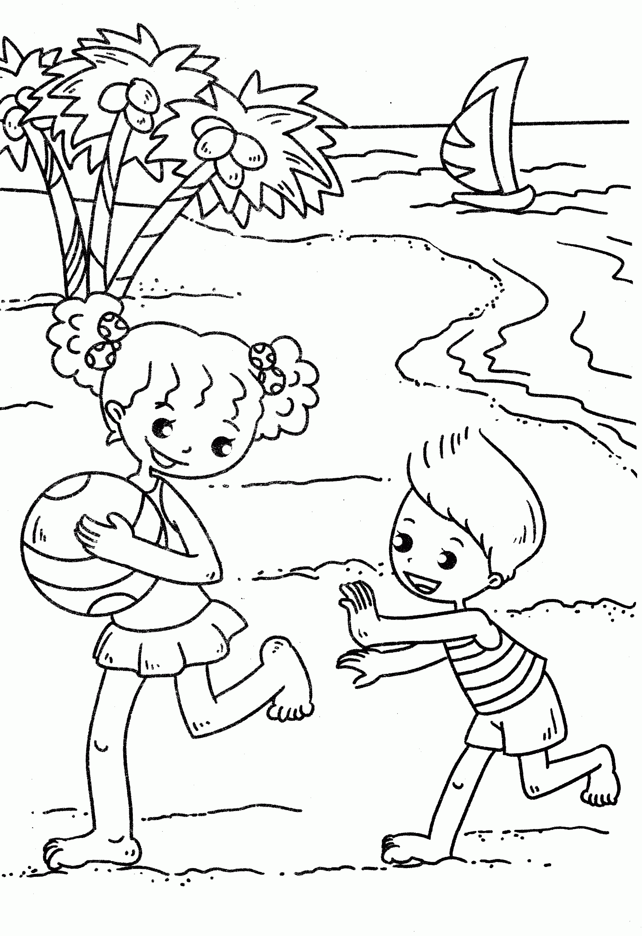 Beach Coloring Pages Printable Sunshine 9