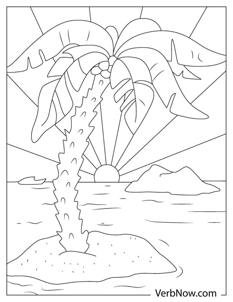 Breathtaking Sunset Coloring Pages Printable 16