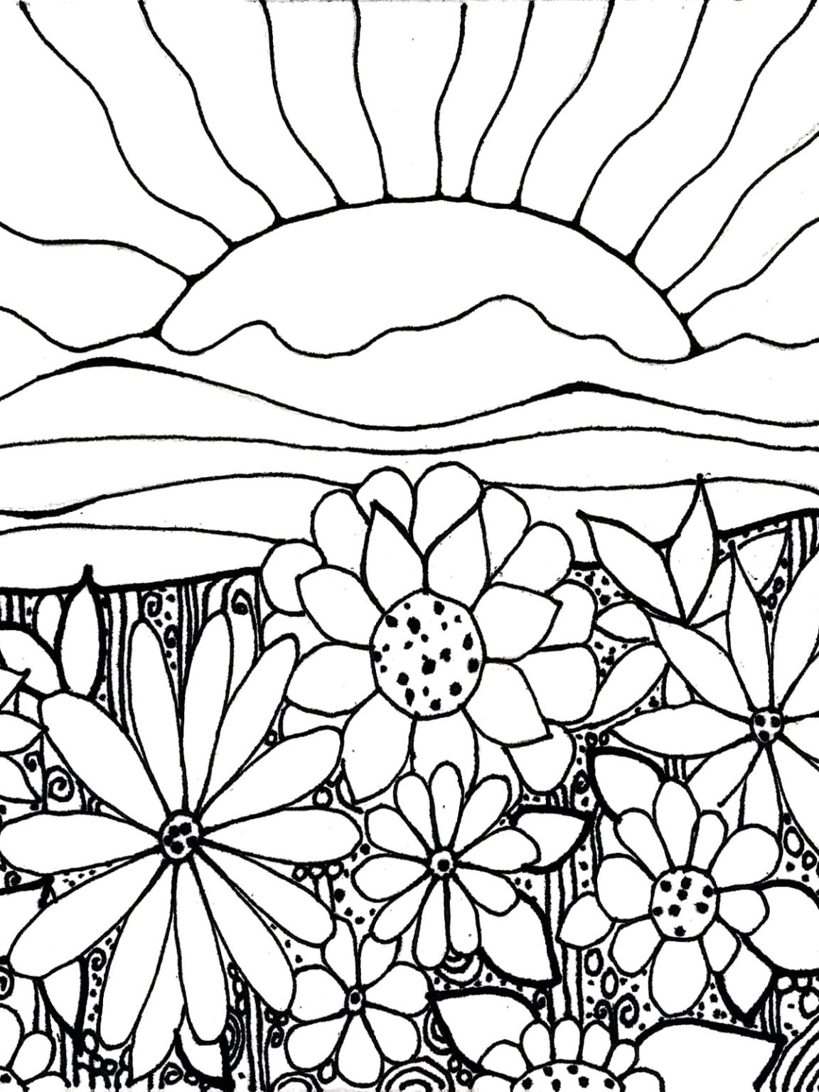 Breathtaking Sunset Coloring Pages Printable 24