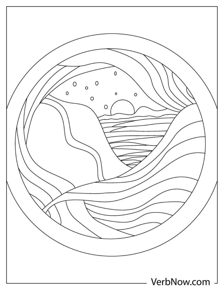 Breathtaking Sunset Coloring Pages Printable 4