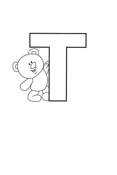 Creative Bubble Letter T Printable 21