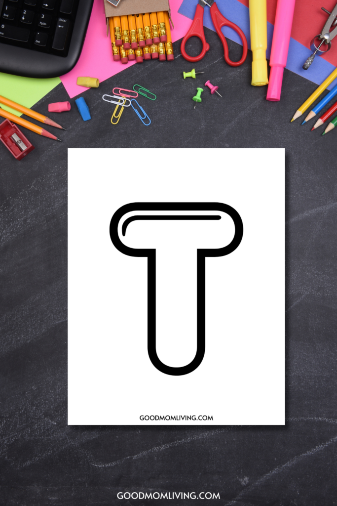 Creative Bubble Letter T Printable 31