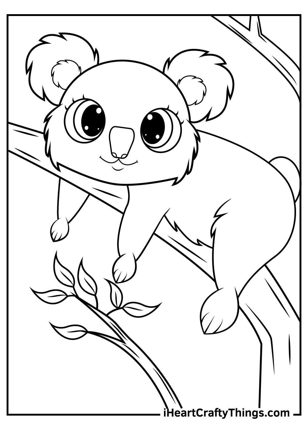 Cuddly Koalas Coloring Pages Printable 13